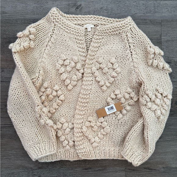 Dreamers by Debut Womens Pom Pom Cardigan Sweater Sz M - Picture 2 of 5